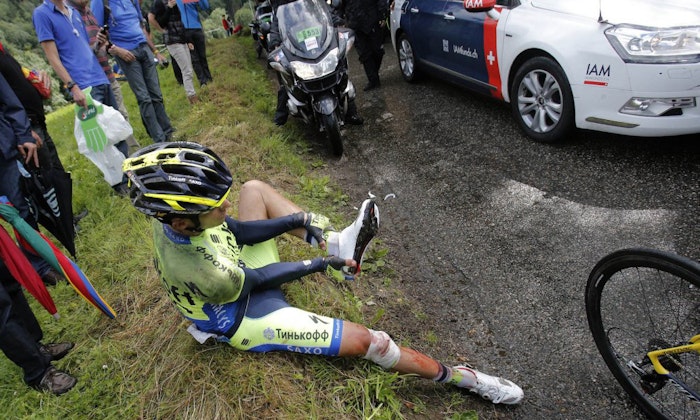Contador Crashes