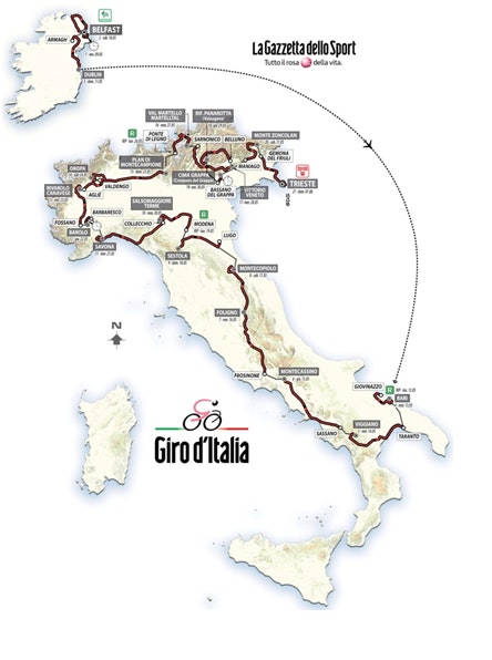 2014 Giro d Italia Route