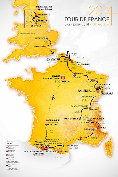Tour de France 2014 route