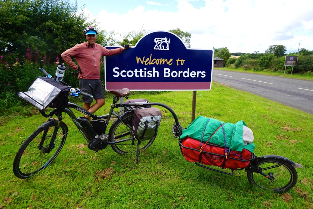 Gary at the border of Scotland