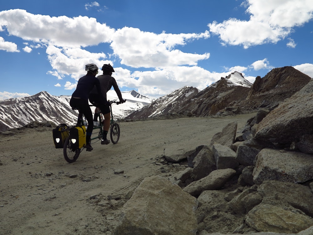 Tough hill climb cycling himalayas
