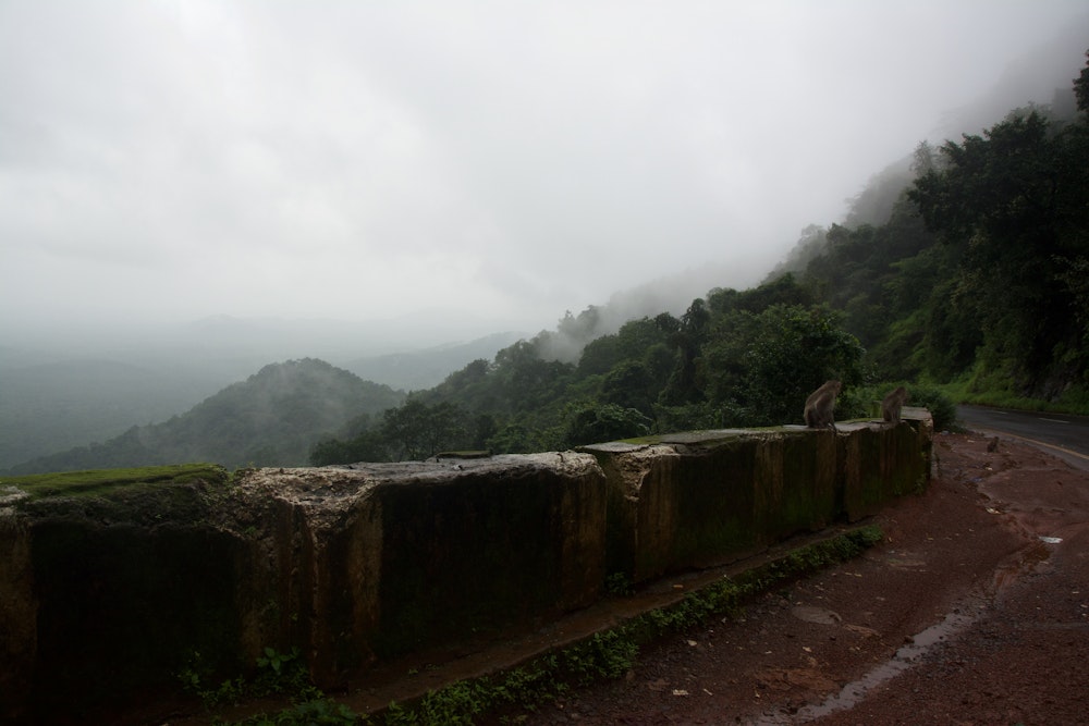 rain lashes the mountains  india